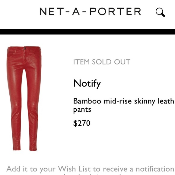 ✨NOTIFY✨Midrise Skinny Leather Pants - Picture 11 of 11